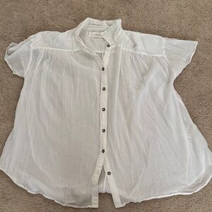 We The Free Cream Button-Up Top